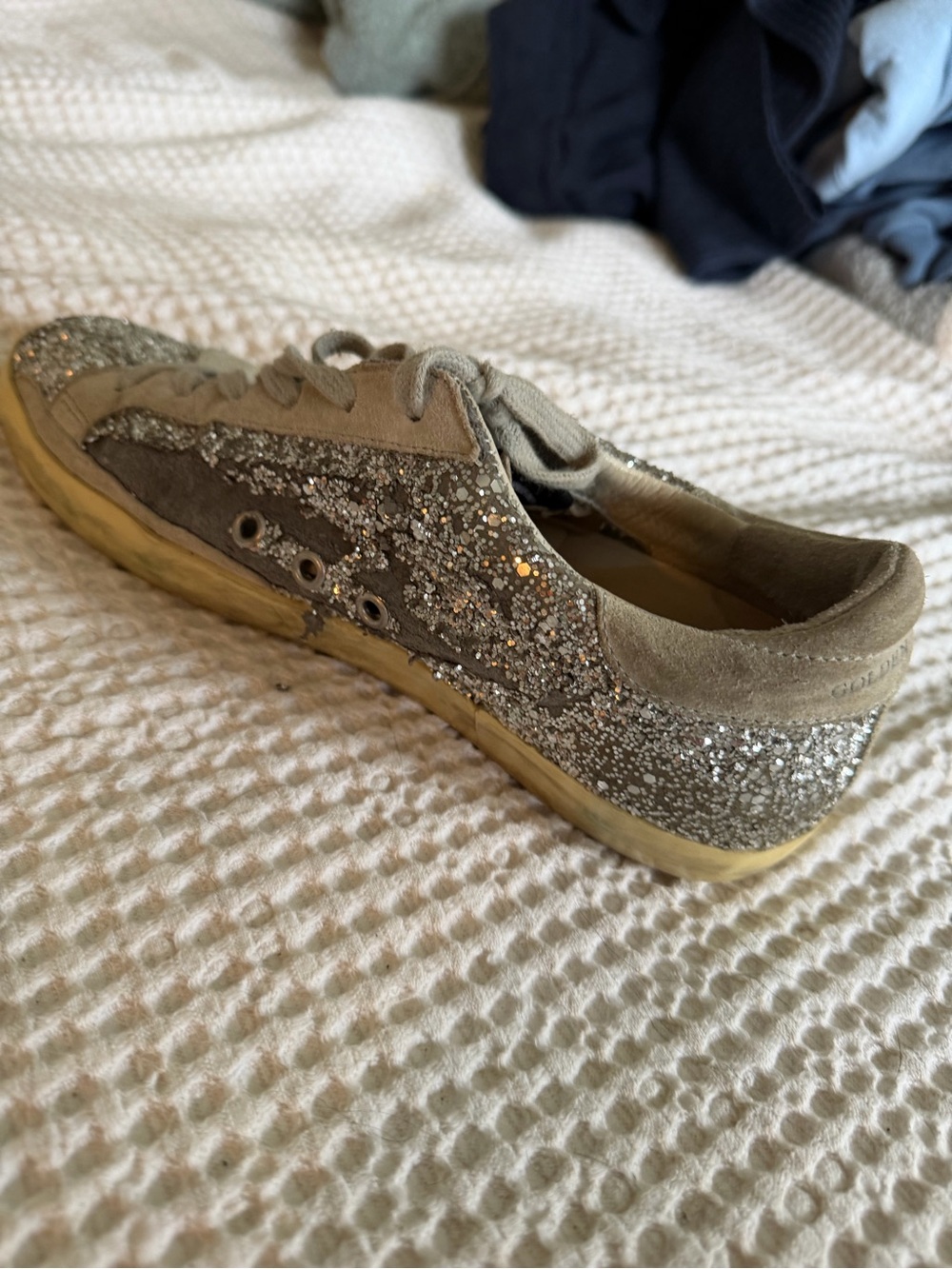 Golden Goose Silver Glitter Superstar Low-Top Sneaker - Picture 5 of 8